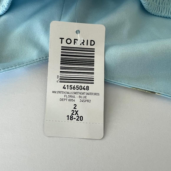 NWT Mini Stretch Sweetheart Dress Floral Size 2X 18-20 plus size - Picture 7 of 7